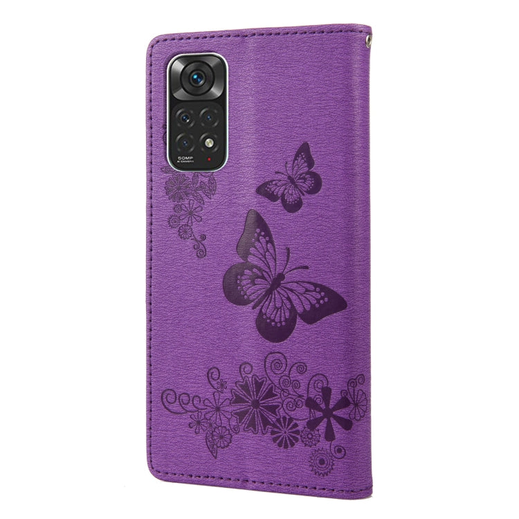Butterfly Embossed Horizontal Flip Leather Phone Case, For Xiaomi Redmi Note 11 4G / Note 11S, For Xiaomi Poco X4 Pro 5G