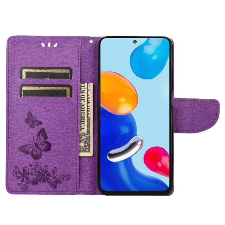Butterfly Embossed Horizontal Flip Leather Phone Case, For Xiaomi Redmi Note 11 4G / Note 11S, For Xiaomi Poco X4 Pro 5G