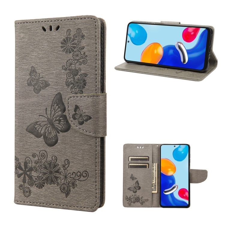 Butterfly Embossed Horizontal Flip Leather Phone Case, For Xiaomi Redmi Note 11 4G / Note 11S, For Xiaomi Poco X4 Pro 5G