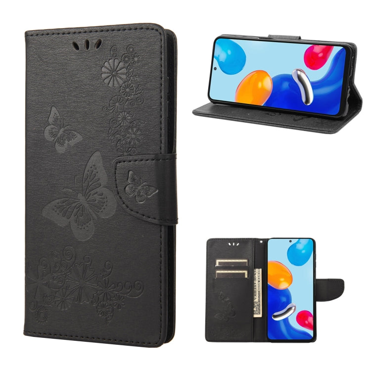 Butterfly Embossed Horizontal Flip Leather Phone Case, For Xiaomi Redmi Note 11 4G / Note 11S, For Xiaomi Poco X4 Pro 5G