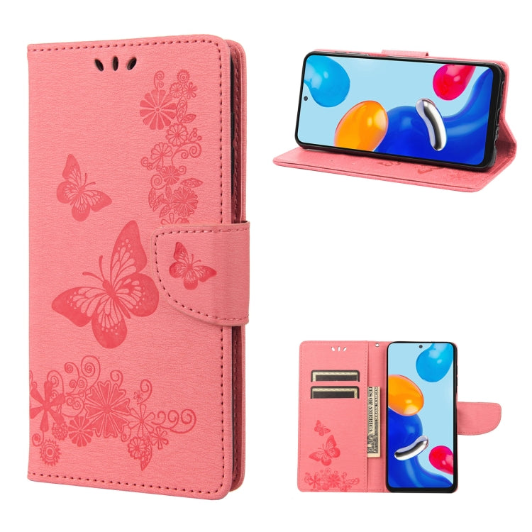 Butterfly Embossed Horizontal Flip Leather Phone Case, For Xiaomi Redmi Note 11 4G / Note 11S, For Xiaomi Poco X4 Pro 5G