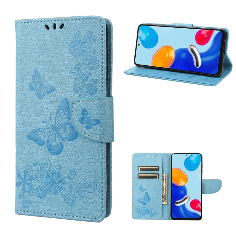 Butterfly Embossed Horizontal Flip Leather Phone Case, For Xiaomi Redmi Note 11 4G / Note 11S, For Xiaomi Poco X4 Pro 5G