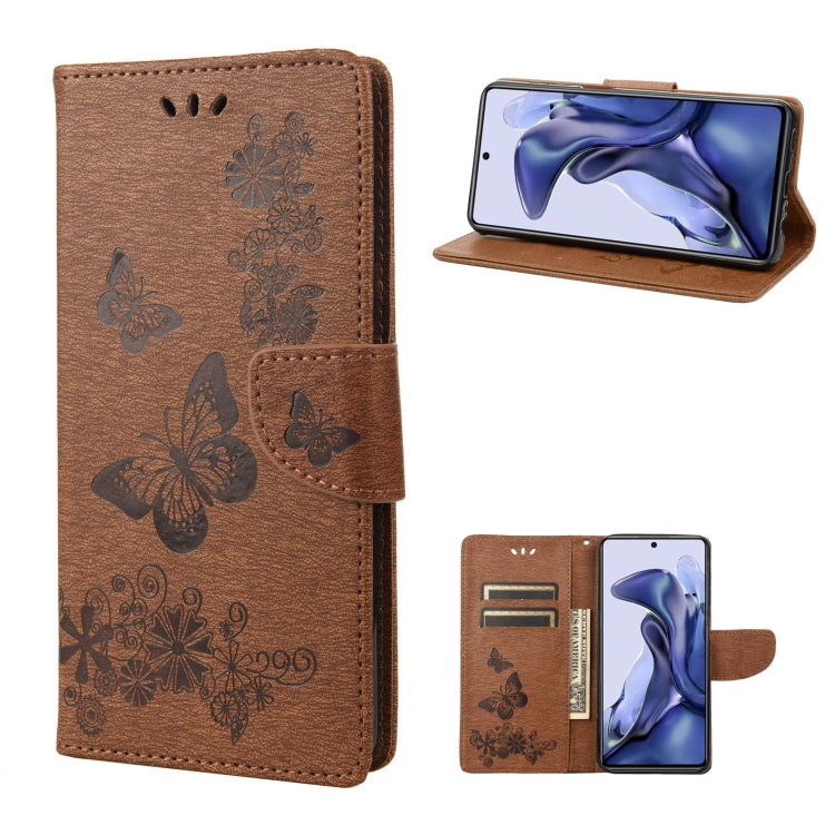 Butterfly Embossed Horizontal Flip Leather Phone Case, For Xiaomi Redmi Note 11 4G / Note 11S, For Xiaomi Poco X4 Pro 5G