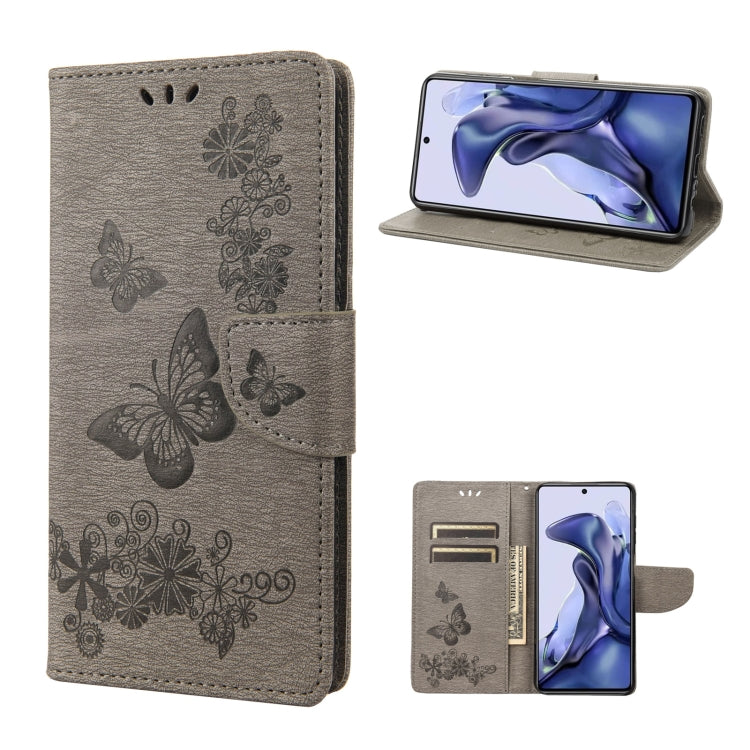Butterfly Embossed Horizontal Flip Leather Phone Case, For Xiaomi Redmi Note 11 4G / Note 11S, For Xiaomi Poco X4 Pro 5G