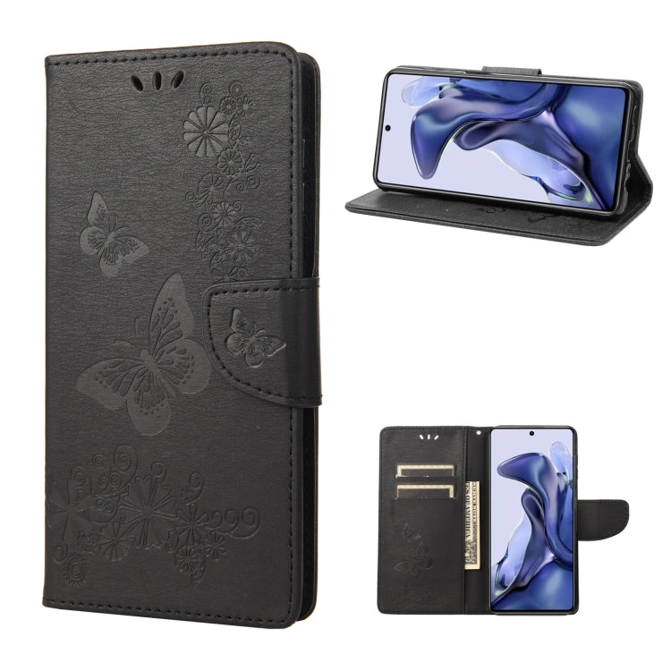 Butterfly Embossed Horizontal Flip Leather Phone Case, For Xiaomi Redmi Note 11 4G / Note 11S, For Xiaomi Poco X4 Pro 5G
