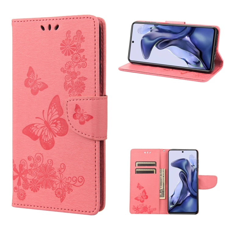 Butterfly Embossed Horizontal Flip Leather Phone Case, For Xiaomi Redmi Note 11 4G / Note 11S, For Xiaomi Poco X4 Pro 5G