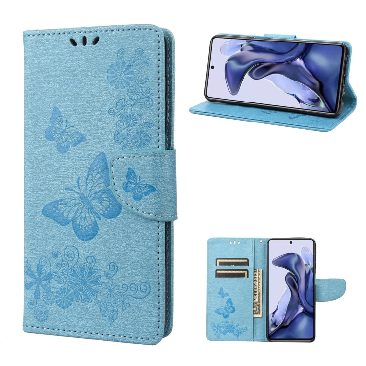 Butterfly Embossed Horizontal Flip Leather Phone Case, For Xiaomi Redmi Note 11 4G / Note 11S, For Xiaomi Poco X4 Pro 5G