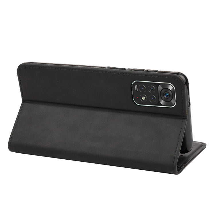 Skin Feel Magnetic Splicing Leather Phone Case, For Xiaomi Redmi Note 11 4G / Note 11S, For Xiaomi Poco X4 Pro 5G