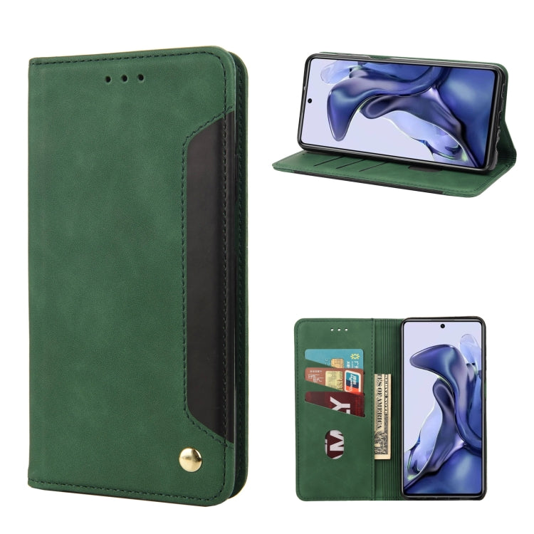 Skin Feel Magnetic Splicing Leather Phone Case, For Xiaomi Redmi Note 11 4G / Note 11S, For Xiaomi Poco X4 Pro 5G