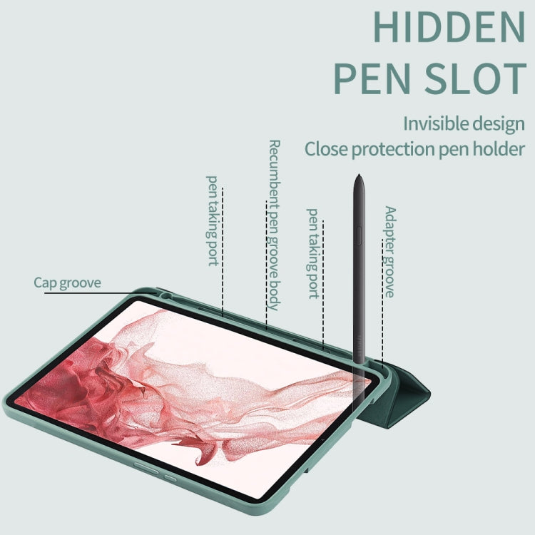 3-folding Honeycomb TPU Smart Leather Tablet Case, For Samsung Galaxy Tab S8+ / X800, For Samsung Galaxy Tab S8 Ultra / X900, For Samsung Galaxy Tab S8 / X700