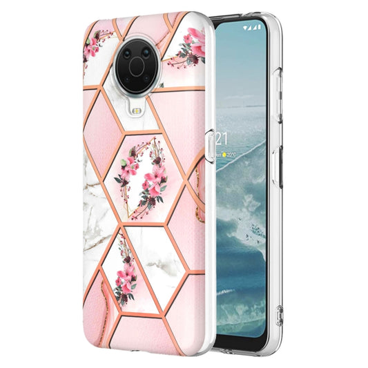 Electroplating Splicing Marble Flower Pattern TPU Shockproof Phone Case, For Nokia G10 / G20, For Nokia G21 / G11, For OPPO Realme 9 Pro+ 5G, For OPPO Realme 9 Pro 5G, For OPPO Realme 9i / A36/A96 4G, For Samsung Galaxy A13 4G                          ...