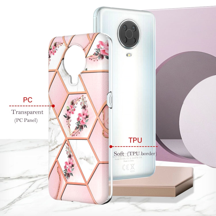 Electroplating Splicing Marble Flower Pattern TPU Shockproof Phone Case, For Nokia G10 / G20, For Nokia G21 / G11, For OPPO Realme 9 Pro+ 5G, For OPPO Realme 9 Pro 5G, For OPPO Realme 9i / A36/A96 4G, For Samsung Galaxy A13 4G                          ...