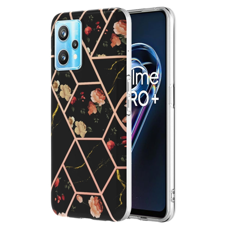 Electroplating Splicing Marble Flower Pattern TPU Shockproof Phone Case, For Nokia G10 / G20, For Nokia G21 / G11, For OPPO Realme 9 Pro+ 5G, For OPPO Realme 9 Pro 5G, For OPPO Realme 9i / A36/A96 4G, For Samsung Galaxy A13 4G                          ...