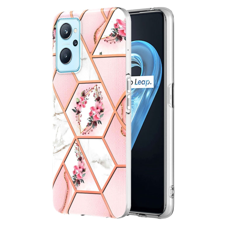 Electroplating Splicing Marble Flower Pattern TPU Shockproof Phone Case, For Nokia G10 / G20, For Nokia G21 / G11, For OPPO Realme 9 Pro+ 5G, For OPPO Realme 9 Pro 5G, For OPPO Realme 9i / A36/A96 4G, For Samsung Galaxy A13 4G                          ...