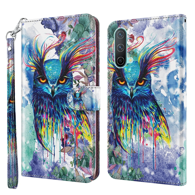 3D Painting Pattern TPU + PU Leather Phone Case, For OnePlus 9RT 5G, For OnePlus Nord 2 5G, For OnePlus Nord CE 5G, For OnePlus Nord N200 5G