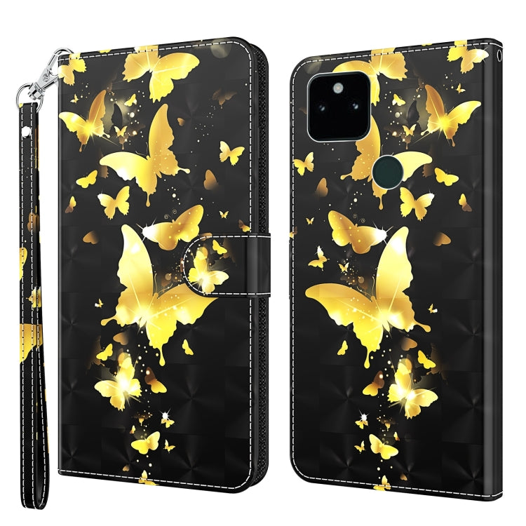3D Painting Pattern TPU + PU Leather Phone Case, For Google Pixel 5a 5G, For Google Pixel 6, For Google Pixel 6 Pro, For Google Pixel 7 5G
