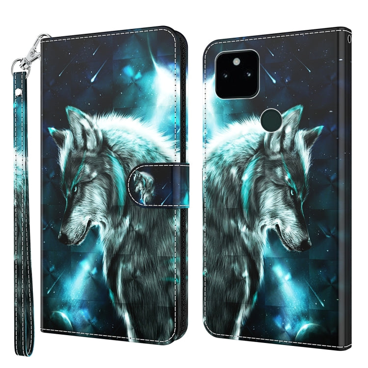 3D Painting Pattern TPU + PU Leather Phone Case, For Google Pixel 5a 5G, For Google Pixel 6, For Google Pixel 6 Pro, For Google Pixel 7 5G