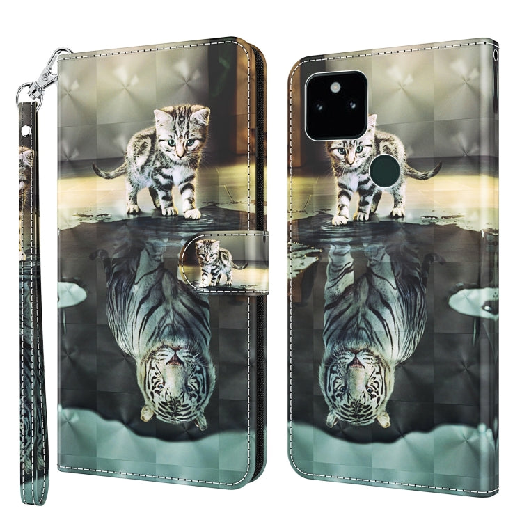 3D Painting Pattern TPU + PU Leather Phone Case, For Google Pixel 5a 5G, For Google Pixel 6, For Google Pixel 6 Pro, For Google Pixel 7 5G