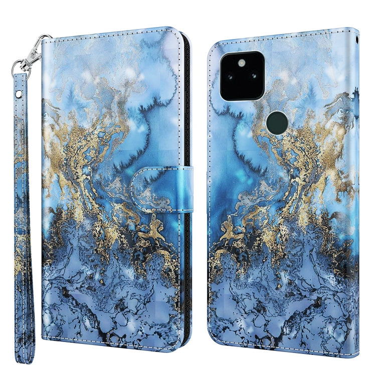 3D Painting Pattern TPU + PU Leather Phone Case, For Google Pixel 5a 5G, For Google Pixel 6, For Google Pixel 6 Pro, For Google Pixel 7 5G
