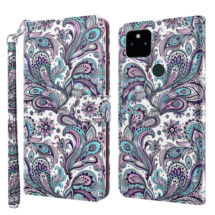 3D Painting Pattern TPU + PU Leather Phone Case, For Google Pixel 5a 5G, For Google Pixel 6, For Google Pixel 6 Pro, For Google Pixel 7 5G