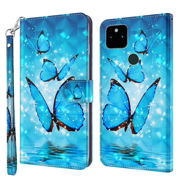 3D Painting Pattern TPU + PU Leather Phone Case, For Google Pixel 5a 5G, For Google Pixel 6, For Google Pixel 6 Pro, For Google Pixel 7 5G