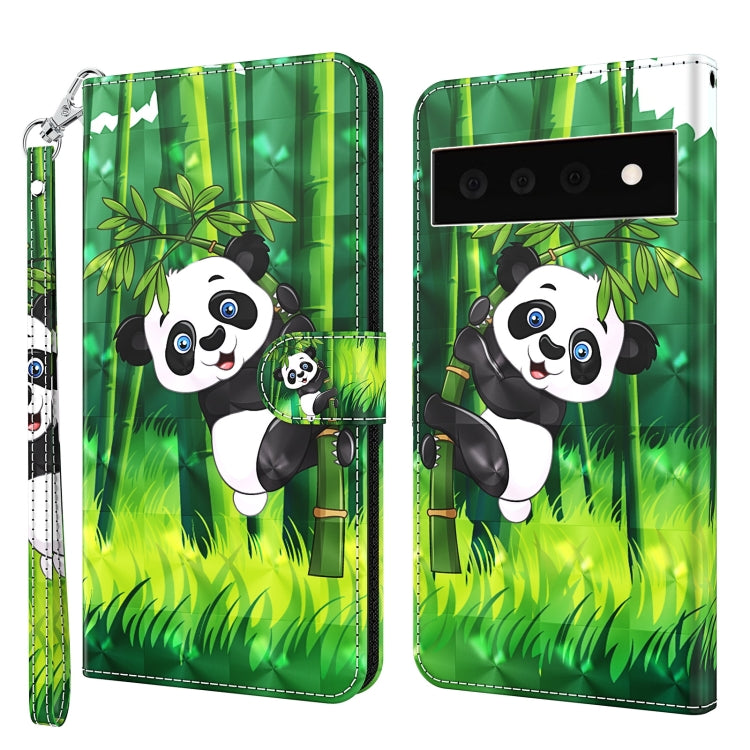 3D Painting Pattern TPU + PU Leather Phone Case, For Google Pixel 5a 5G, For Google Pixel 6, For Google Pixel 6 Pro, For Google Pixel 7 5G