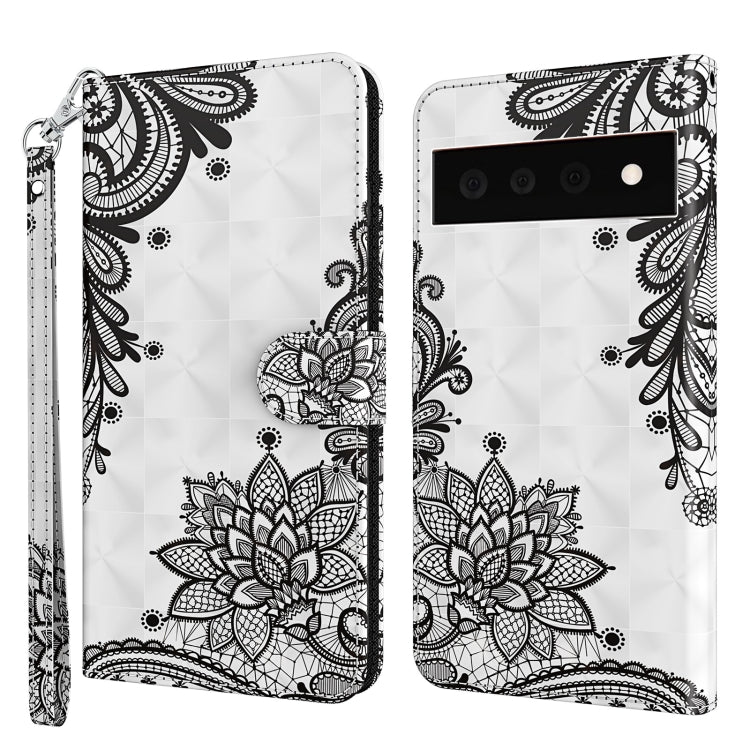 3D Painting Pattern TPU + PU Leather Phone Case, For Google Pixel 5a 5G, For Google Pixel 6, For Google Pixel 6 Pro, For Google Pixel 7 5G