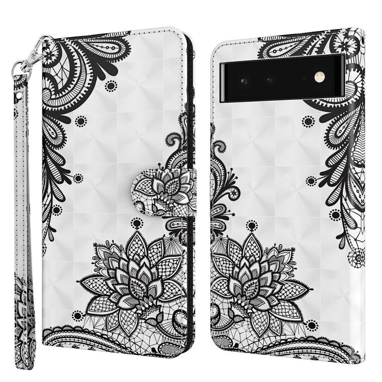 3D Painting Pattern TPU + PU Leather Phone Case, For Google Pixel 5a 5G, For Google Pixel 6, For Google Pixel 6 Pro, For Google Pixel 7 5G