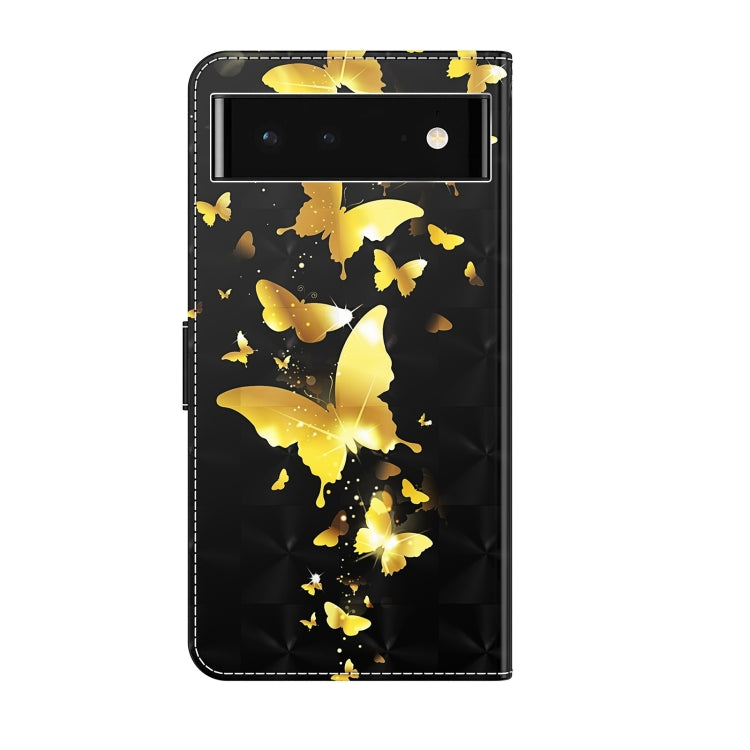 3D Painting Pattern TPU + PU Leather Phone Case, For Google Pixel 7 Pro 5G, For Google Pixel 6a