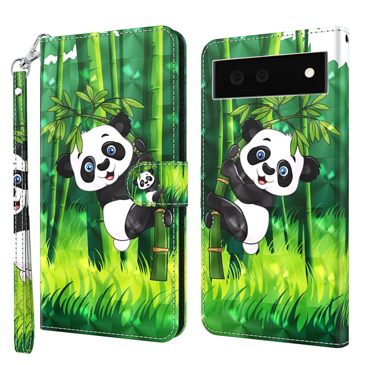 3D Painting Pattern TPU + PU Leather Phone Case, For Google Pixel 7 Pro 5G, For Google Pixel 6a
