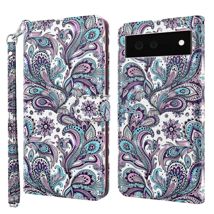 3D Painting Pattern TPU + PU Leather Phone Case, For Google Pixel 7 Pro 5G, For Google Pixel 6a