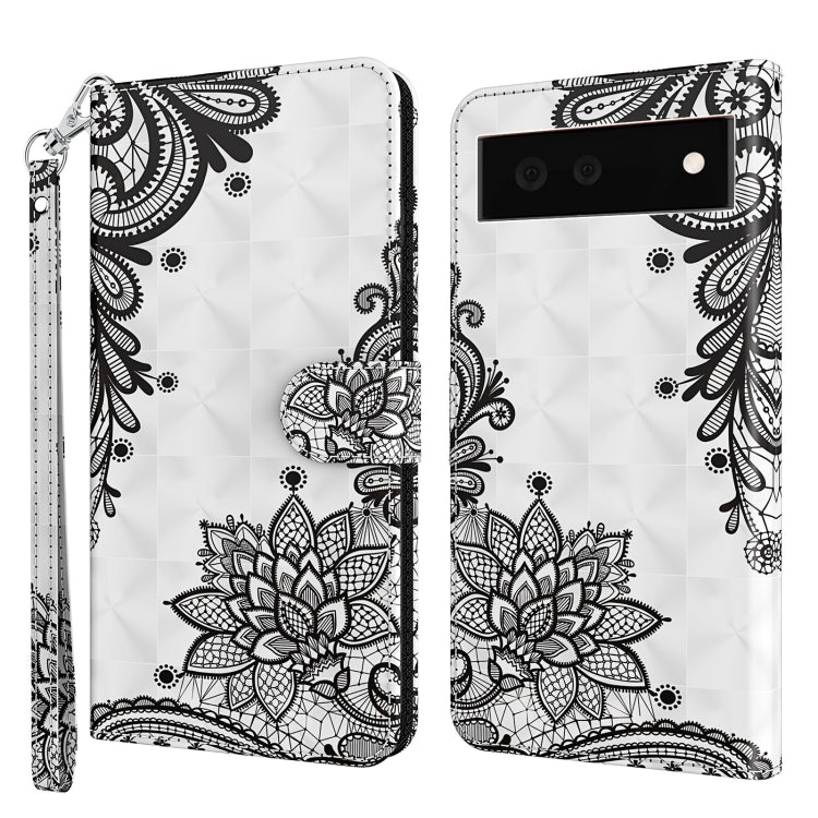 3D Painting Pattern TPU + PU Leather Phone Case, For Google Pixel 7 Pro 5G, For Google Pixel 6a