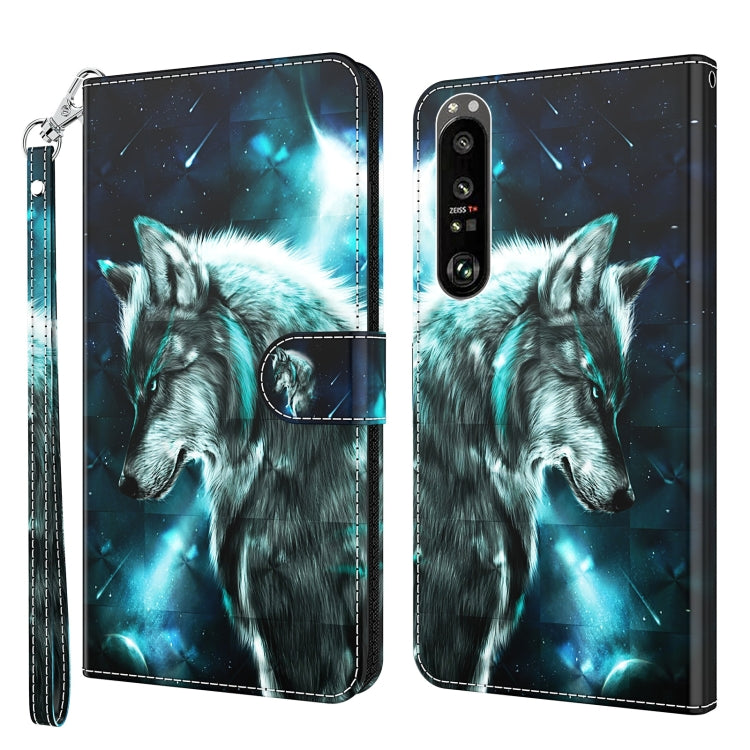 3D Painting Pattern TPU + PU Leather Phone Case, For Sony Xperia 1 II, For Sony Xperia 1 III, For Sony Xperia 5 II, For Sony Xperia 10 II, For Sony Xperia 10 III