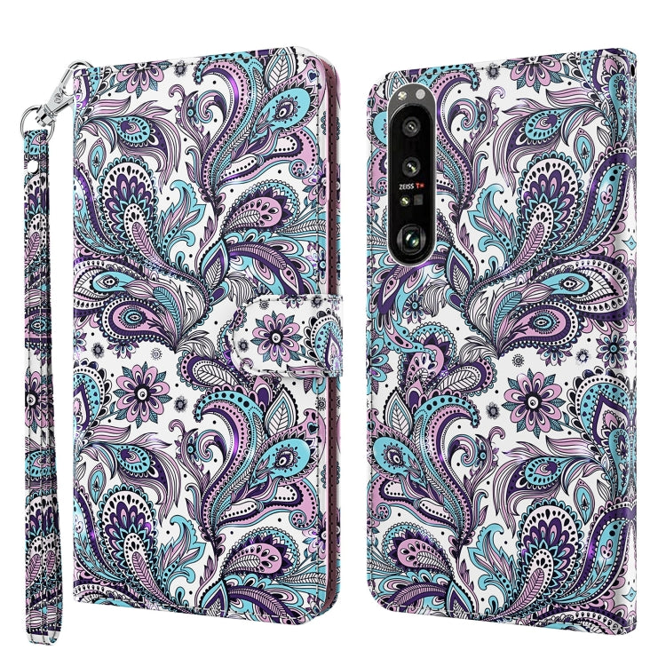 3D Painting Pattern TPU + PU Leather Phone Case, For Sony Xperia 1 II, For Sony Xperia 1 III, For Sony Xperia 5 II, For Sony Xperia 10 II, For Sony Xperia 10 III