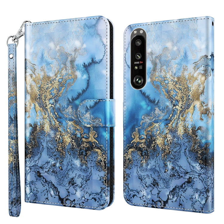 3D Painting Pattern TPU + PU Leather Phone Case, For Sony Xperia 1 II, For Sony Xperia 1 III, For Sony Xperia 5 II, For Sony Xperia 10 II, For Sony Xperia 10 III