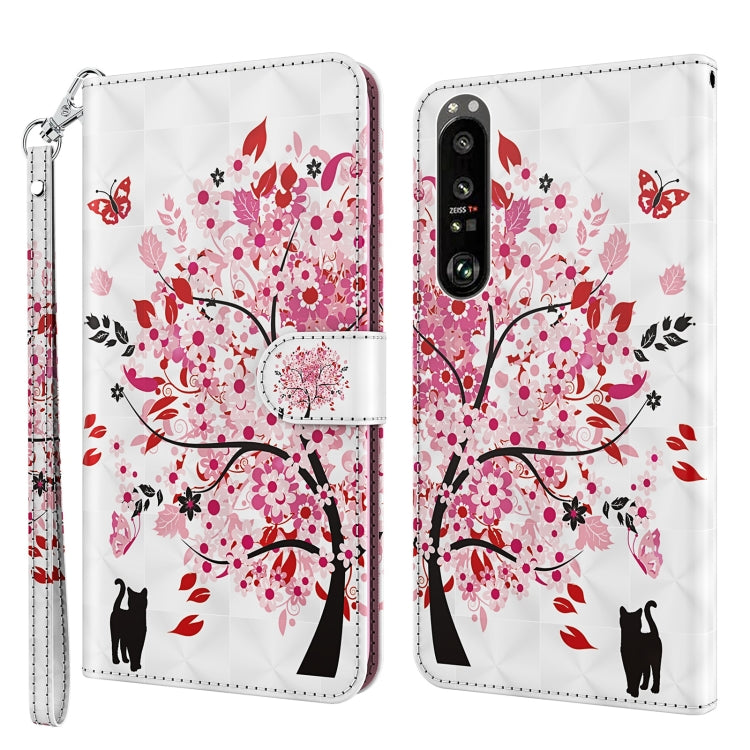 3D Painting Pattern TPU + PU Leather Phone Case, For Sony Xperia 1 II, For Sony Xperia 1 III, For Sony Xperia 5 II, For Sony Xperia 10 II, For Sony Xperia 10 III