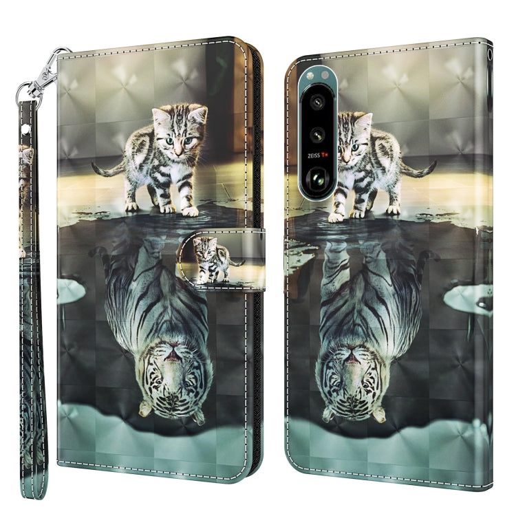 3D Painting Pattern TPU + PU Leather Phone Case, For Sony Xperia 1 II, For Sony Xperia 1 III, For Sony Xperia 5 II, For Sony Xperia 10 II, For Sony Xperia 10 III