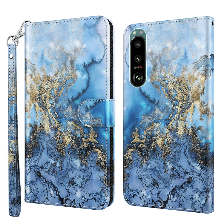 3D Painting Pattern TPU + PU Leather Phone Case, For OPPO A16 / A54 5G, For Sony Xperia 5 III