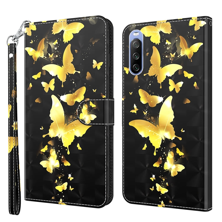 3D Painting Pattern TPU + PU Leather Phone Case, For Sony Xperia 1 II, For Sony Xperia 1 III, For Sony Xperia 5 II, For Sony Xperia 10 II, For Sony Xperia 10 III