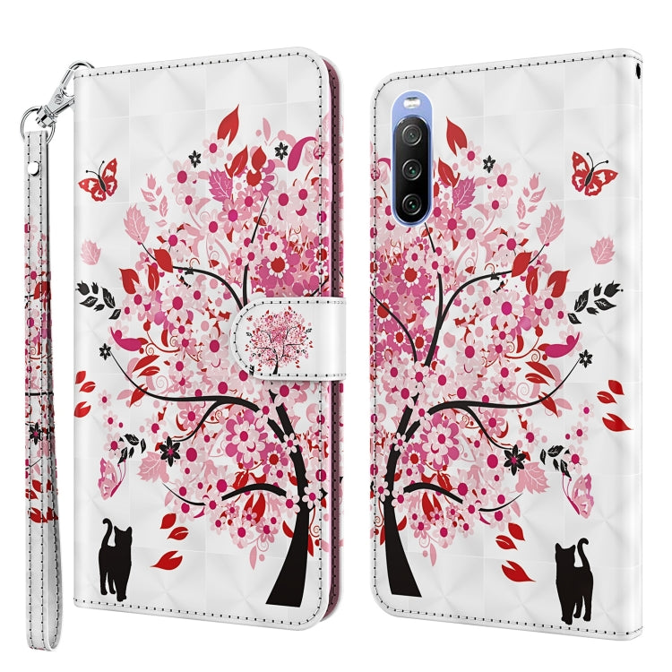 3D Painting Pattern TPU + PU Leather Phone Case, For Sony Xperia 1 II, For Sony Xperia 1 III, For Sony Xperia 5 II, For Sony Xperia 10 II, For Sony Xperia 10 III