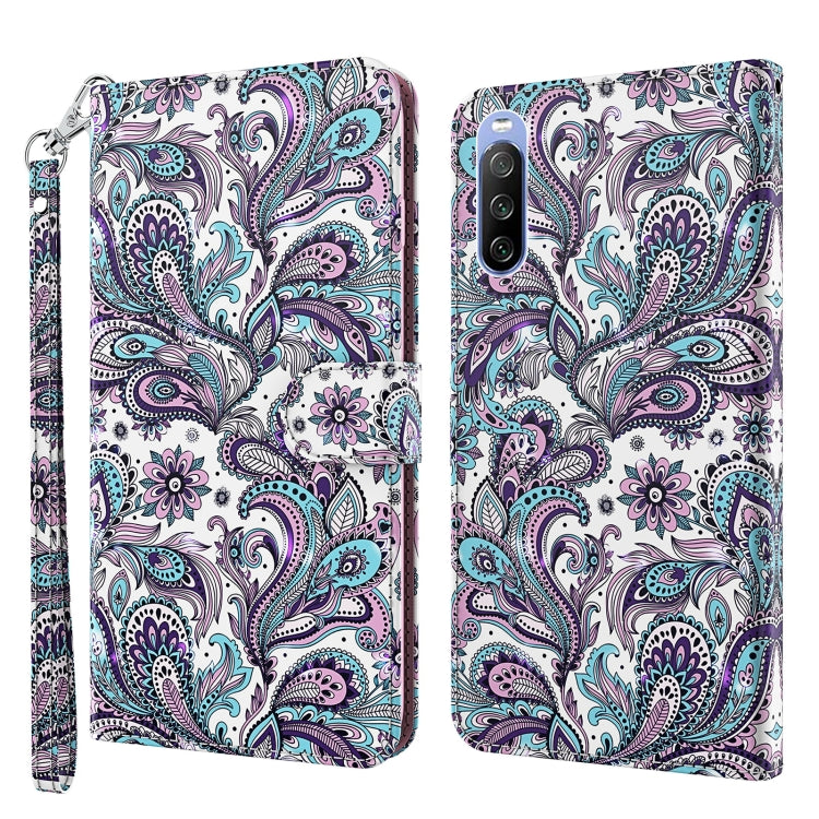 3D Painting Pattern TPU + PU Leather Phone Case, For Sony Xperia 1 II, For Sony Xperia 1 III, For Sony Xperia 5 II, For Sony Xperia 10 II, For Sony Xperia 10 III