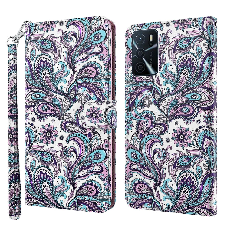 3D Painting Pattern TPU + PU Leather Phone Case, For OPPO A16 / A54 5G, For Sony Xperia 5 III