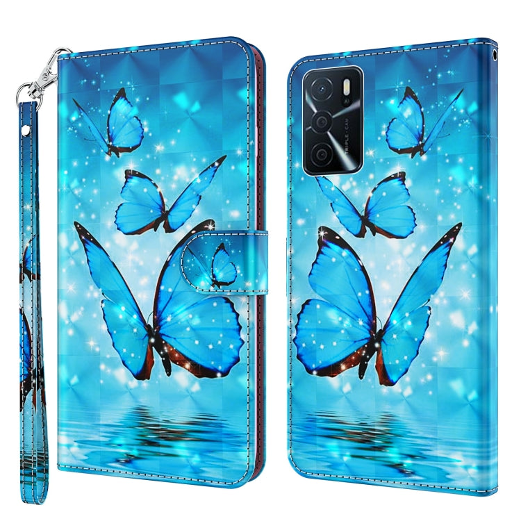 3D Painting Pattern TPU + PU Leather Phone Case, For OPPO A16 / A54 5G, For Sony Xperia 5 III
