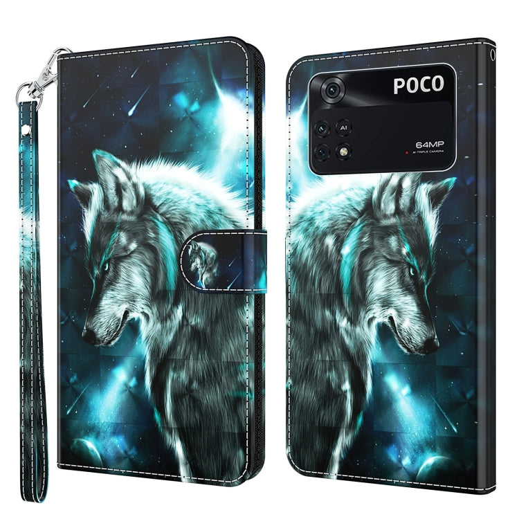 3D Painting Pattern TPU + PU Leather Phone Case, For Xiaomi Poco M4 Pro, For Xiaomi Poco X4 Pro 5G, For Xiaomi Redmi Note 10 Lite, For Xiaomi Redmi Note 11