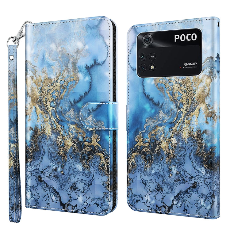 3D Painting Pattern TPU + PU Leather Phone Case, For Xiaomi Poco M4 Pro, For Xiaomi Poco X4 Pro 5G, For Xiaomi Redmi Note 10 Lite, For Xiaomi Redmi Note 11