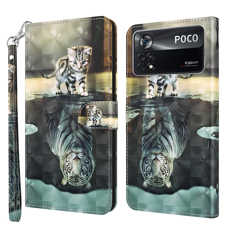 3D Painting Pattern TPU + PU Leather Phone Case, For Xiaomi Poco M4 Pro, For Xiaomi Poco X4 Pro 5G, For Xiaomi Redmi Note 10 Lite, For Xiaomi Redmi Note 11