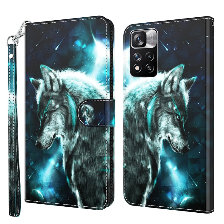 3D Painting Pattern TPU + PU Leather Phone Case, For Xiaomi Redmi Note 11 Pro / 11 Pro+, For Xiaomi Redmi Note 8 2021, For Xiaomi Redmi 10, For Xiaomi Redmi 10C International Version