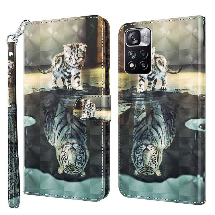 3D Painting Pattern TPU + PU Leather Phone Case, For Xiaomi Redmi Note 11 Pro / 11 Pro+, For Xiaomi Redmi Note 8 2021, For Xiaomi Redmi 10, For Xiaomi Redmi 10C International Version