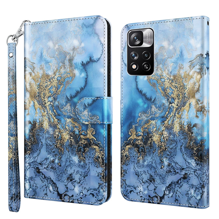 3D Painting Pattern TPU + PU Leather Phone Case, For Xiaomi Redmi Note 11 Pro / 11 Pro+, For Xiaomi Redmi Note 8 2021, For Xiaomi Redmi 10, For Xiaomi Redmi 10C International Version