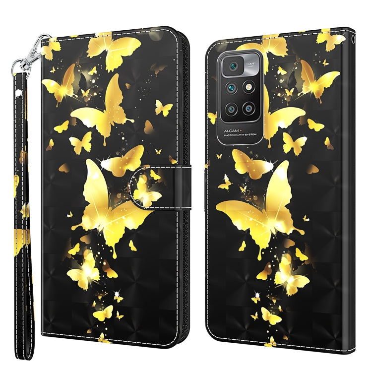 3D Painting Pattern TPU + PU Leather Phone Case, For Xiaomi Redmi Note 11 Pro / 11 Pro+, For Xiaomi Redmi Note 8 2021, For Xiaomi Redmi 10, For Xiaomi Redmi 10C International Version